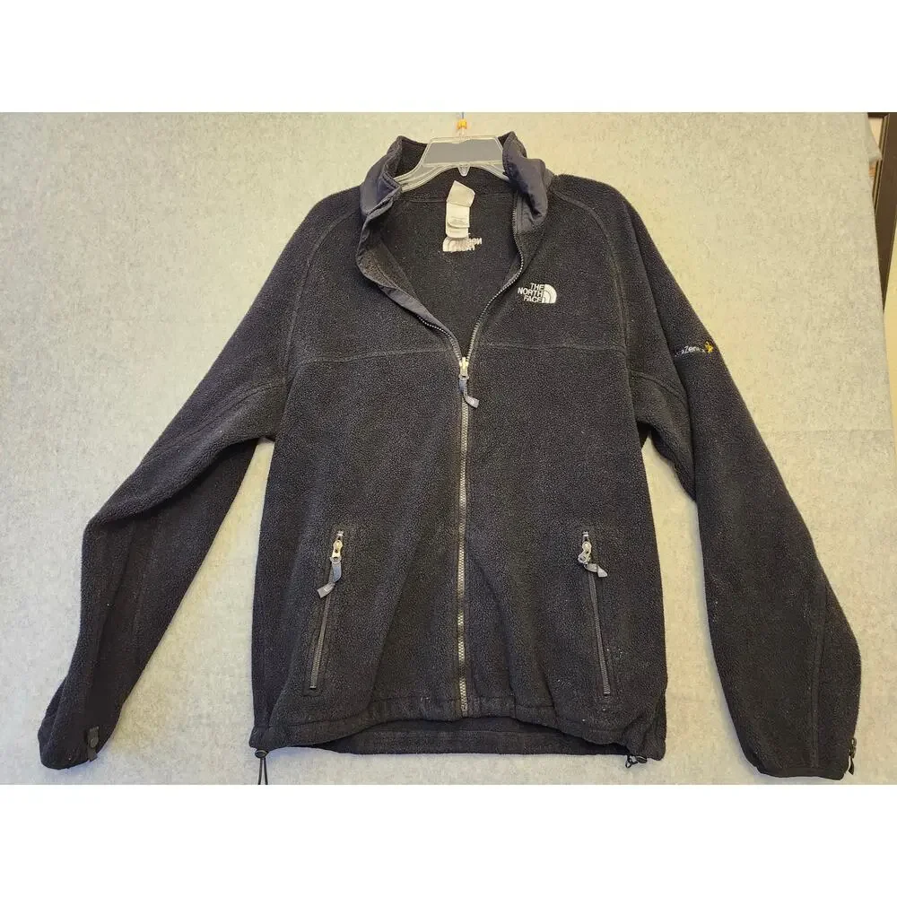 The North Face Fleece Jacket Men's XL Black Full Zip‎ Outdoor Hiking Pockets